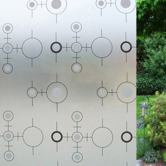 35" Circle and Dots Decorative Window Film 